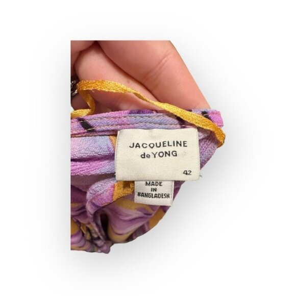 Jacqueline de Yong Purple Gold Kimono 10 - Picture 3 of 8